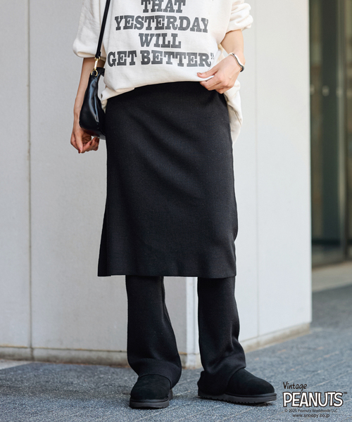 FRAMeWORK レギンス付きスカート　ニットスカート ≪追加≫レギンス付きスカート（スカート）｜FRAMeWORK