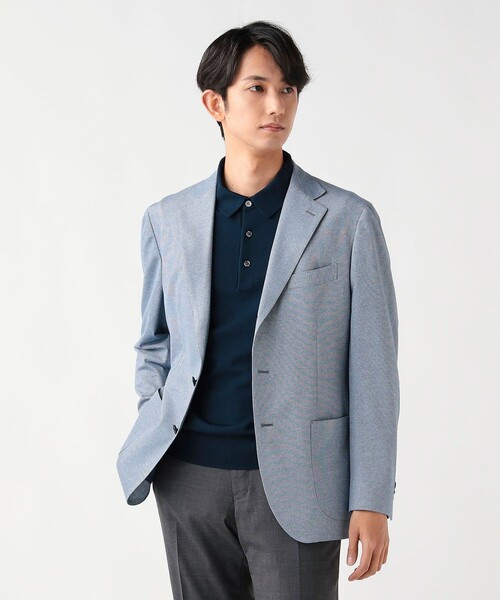 BEAMS HEART（ビームスハート）の「COOLMAX(R) 鹿の子 3ボタン ジャケット（テーラードジャケット・メンズ・ブルー/ネイビー/インディゴブルー・SMALL/LARGE/X-LARGE/XX-LARGE/MEDIUM）」の3枚目の写真