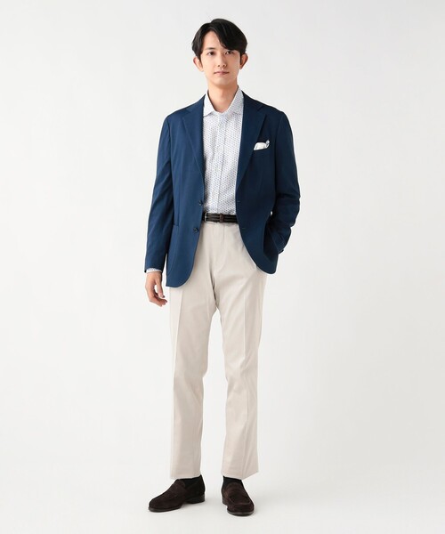 BEAMS HEART（ビームスハート）の「COOLMAX(R) 鹿の子 3ボタン ジャケット（テーラードジャケット・メンズ・ブルー/ネイビー/インディゴブルー・SMALL/LARGE/X-LARGE/XX-LARGE/MEDIUM）」の4枚目の写真