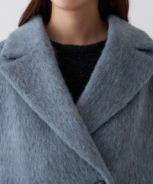 UNTITLED(アンタイトル)の「【エレガントジャケット/アウター】イタリアンシャギーPコート(ピーコート・レディース・グレー/ライトブルー・01/02/03/04/42/44/46/48/50/00)」の16枚目の写真