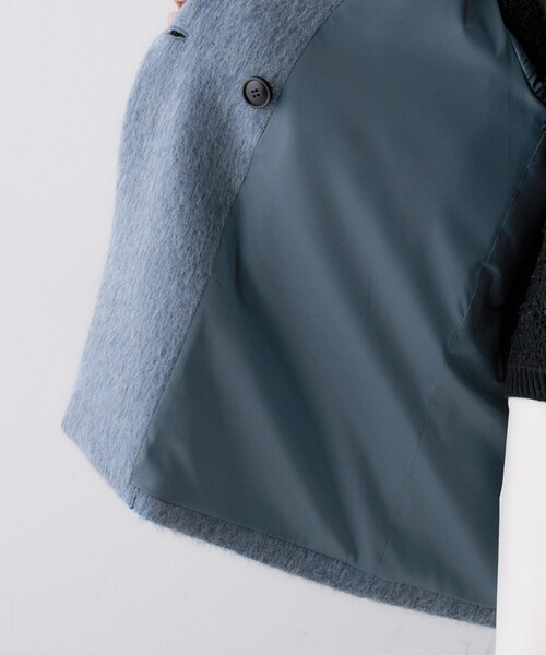 UNTITLED(アンタイトル)の「【エレガントジャケット/アウター】イタリアンシャギーPコート(ピーコート・レディース・グレー/ライトブルー・01/02/03/04/42/44/46/48/50/00)」の20枚目の写真