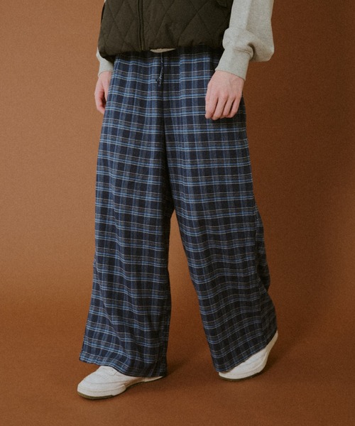 BROKEN BASE（ブロークンベース）の「Straight Check Pants / ストレートチェックパンツ（スラックス・メンズ・ブルー系/グリーン系・MEDIUM/LARGE）」の19枚目の写真