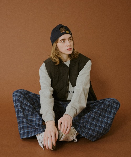 BROKEN BASE（ブロークンベース）の「Straight Check Pants / ストレートチェックパンツ（スラックス・メンズ・ブルー系/グリーン系・MEDIUM/LARGE）」の16枚目の写真