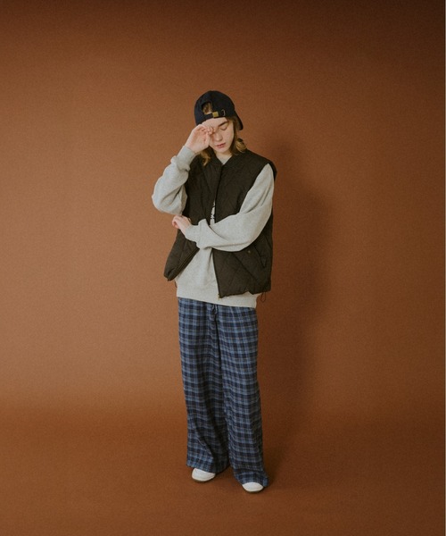 BROKEN BASE（ブロークンベース）の「Straight Check Pants / ストレートチェックパンツ（スラックス・メンズ・ブルー系/グリーン系・MEDIUM/LARGE）」の6枚目の写真