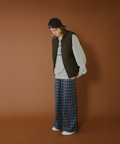 BROKEN BASE（ブロークンベース）の「Straight Check Pants / ストレートチェックパンツ（スラックス・メンズ・ブルー系/グリーン系・MEDIUM/LARGE）」の9枚目の写真