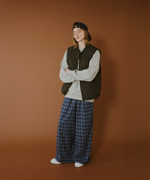 BROKEN BASE（ブロークンベース）の「Straight Check Pants / ストレートチェックパンツ（スラックス・メンズ・ブルー系/グリーン系・MEDIUM/LARGE）」の10枚目の写真