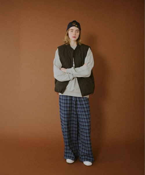 BROKEN BASE（ブロークンベース）の「Straight Check Pants / ストレートチェックパンツ（スラックス・メンズ・ブルー系/グリーン系・MEDIUM/LARGE）」の11枚目の写真