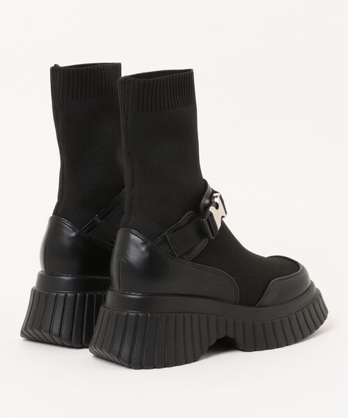 Bella lume(ベッラルーメ)の「/Bella Lume(ベッラルーメ)/ニットスニーカーブーツ(ブーツ・レディース・ブラック・LARGE/MEDIUM/SMALL)」の2枚目の写真