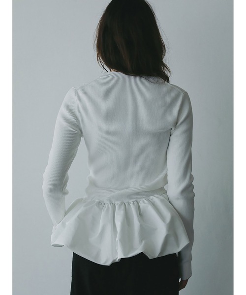 HER.（ハー）の「バルーンドッキングニット（ニット/セーター・レディース・ホワイト/ブラック・フリー）」の7枚目の写真