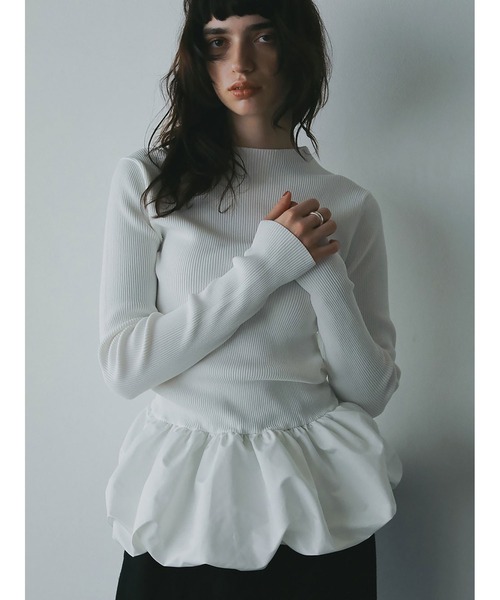 HER.（ハー）の「バルーンドッキングニット（ニット/セーター・レディース・ホワイト/ブラック・フリー）」の8枚目の写真