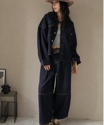 ジャケット/アウター セットアップ 付き パンツ デニム セットアップ