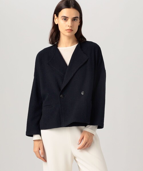 ファインブークレー オーバージャケット（ノーカラージャケット