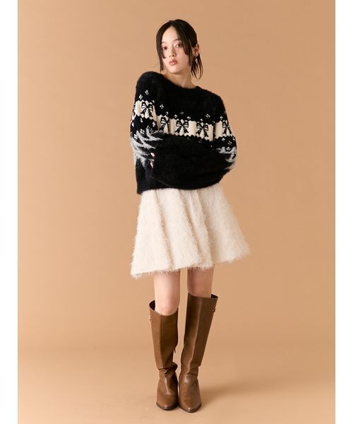 L.B CANDY STOCK]リボンビジューニット（ニット/セーター）｜LILY