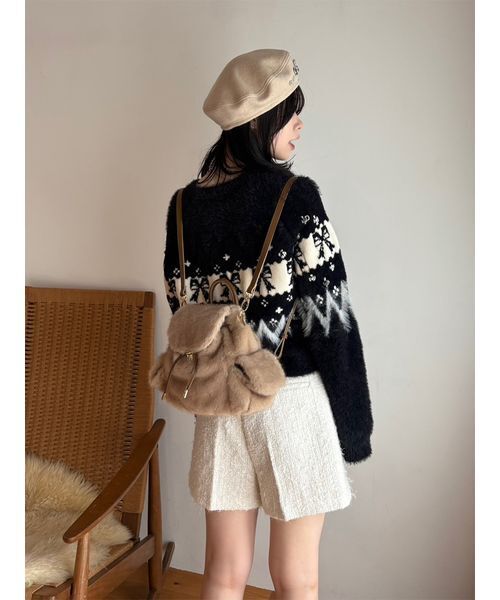 L.B CANDY STOCK]リボンビジューニット（ニット/セーター）｜LILY