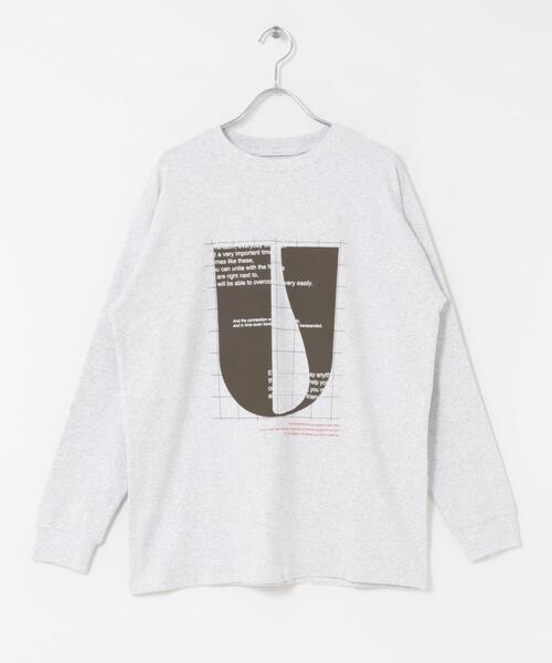 KBF（ケイビーエフ）の「ナップドルーズプリントTEE（Tシャツ/カットソー・レディース・グレー系その他/チャコールグレー・ONE）」の9枚目の写真