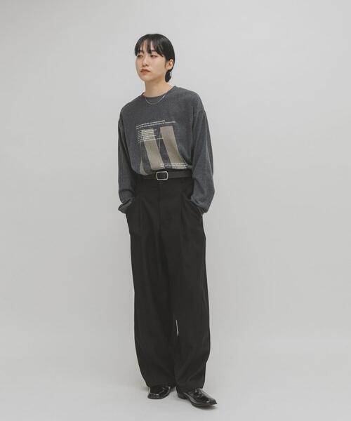 KBF（ケイビーエフ）の「ナップドルーズプリントTEE（Tシャツ/カットソー・レディース・グレー系その他/チャコールグレー・ONE）」の14枚目の写真