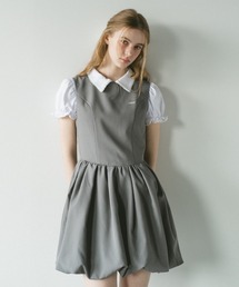 idem | balloon mini onepiece / ノースリバルーンミニワンピ(ジャンパースカート)