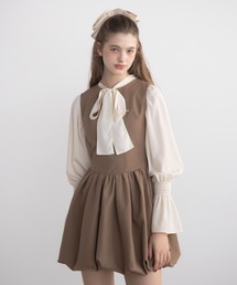 idem | balloon mini onepiece / ノースリバルーンミニワンピ(ジャンパースカート)