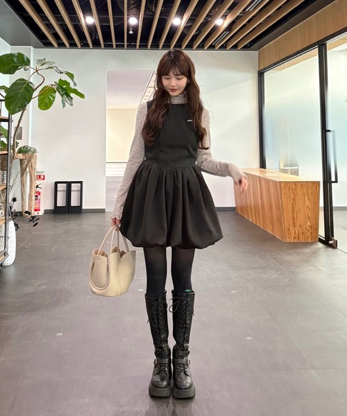 idem バルーンミニワンピース balloon mini onepiece / ノースリバルーンミニワンピ（ジャンパー