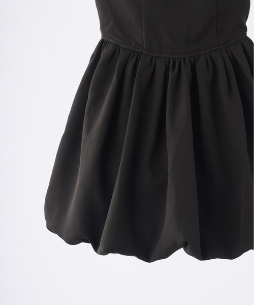 idem（イデム）の「balloon mini onepiece / ノースリバルーンミニワンピ（ジャンパースカート・レディース・ブラック/モカ・FREE）」の22枚目の写真