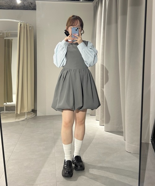 balloon mini onepiece / ノースリバルーンミニワンピ（ジャンパー