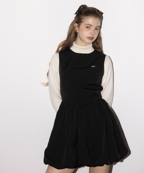 idem バルーンミニワンピース balloon mini onepiece / ノースリバルーンミニワンピ（ジャンパー