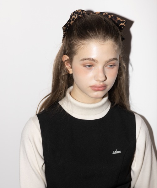 idem（イデム）の「balloon mini onepiece / ノースリバルーンミニワンピ（ジャンパースカート・レディース・ブラック/モカ・FREE）」の13枚目の写真