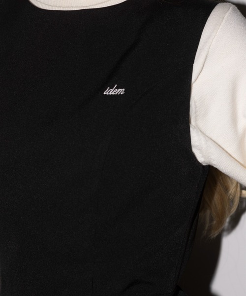 idem（イデム）の「balloon mini onepiece / ノースリバルーンミニワンピ（ジャンパースカート・レディース・ブラック/モカ・FREE）」の20枚目の写真