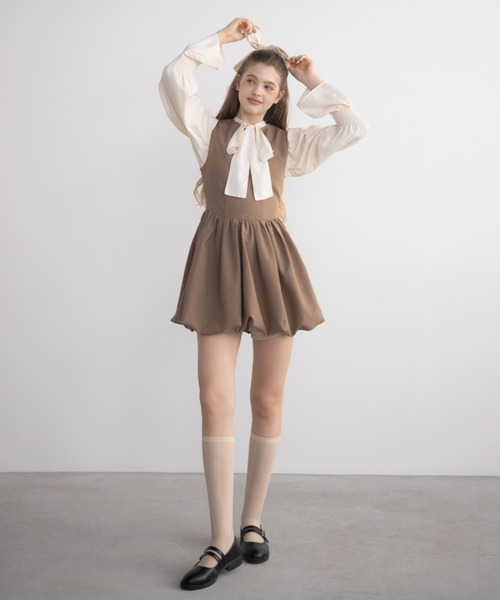 balloon mini onepiece / ノースリバルーンミニワンピ（ジャンパー