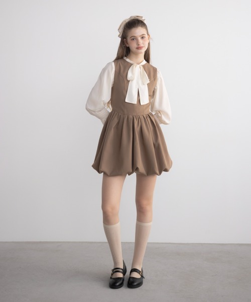 idem バルーンミニワンピース balloon mini onepiece / ノースリバルーンミニワンピ（ジャンパー
