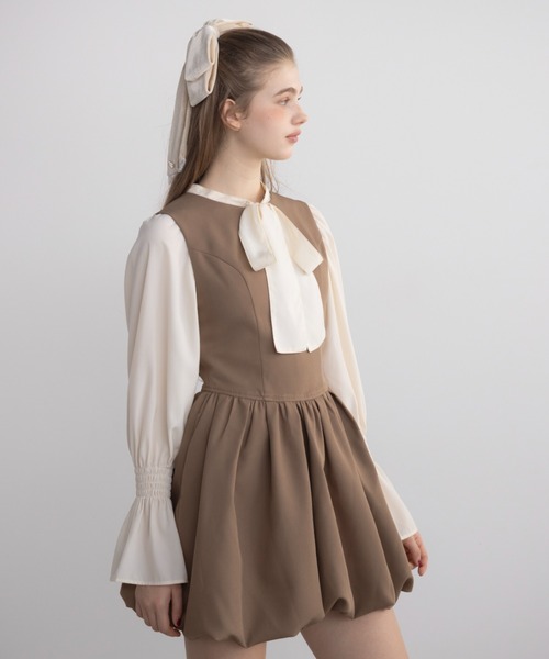 balloon mini onepiece / ノースリバルーンミニワンピ（ジャンパー