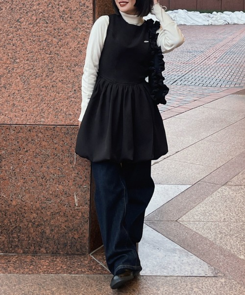 idem イデム　balloon mini onepiece balloon mini onepiece / ノースリバルーンミニワンピ（ジャンパー