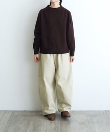 休日のスモールポケットニット