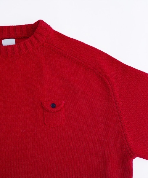 休日と詩（キュウジツトウタ）の「休日のスモールポケットニット（ニット/セーター・レディース・レッド/ベージュ/ブラウン・FREE）」の17枚目の写真