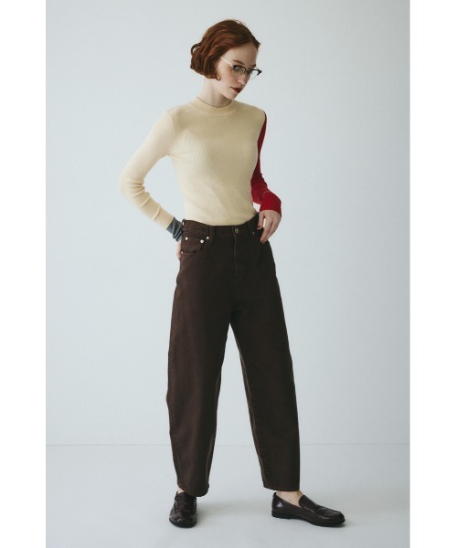 HeRIN.CYE(ヘリンドットサイ)の「Color denim pants カラーデニムパンツ(デニムパンツ・レディース・ブラウン/アイボリー・38/36/34)」の4枚目の写真