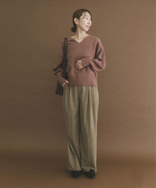 ITEMS URBANRESEARCH(アイテムズ アーバンリサーチ)の「ラクーンキーネックニット(ニット/セーター・レディース・オフホワイト/ベージュ/ネイビー/ピンク・FREE)」の17枚目の写真