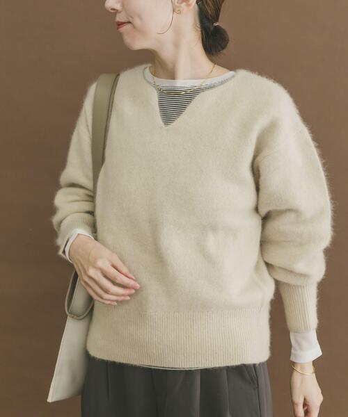 アイテムズ アーバンリサーチ（ITEMS URBAN RESEARCH）/ラクーンキーネックニット セール】ラクーンキーネックニット（ニット/セーター）｜ITEMS