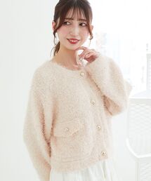 MAJESTIC LEGON | ツイードライククルーカーディガン(カーディガン/ボレロ)