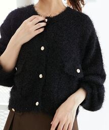 MAJESTIC LEGON | ツイードライククルーカーディガン(カーディガン/ボレロ)