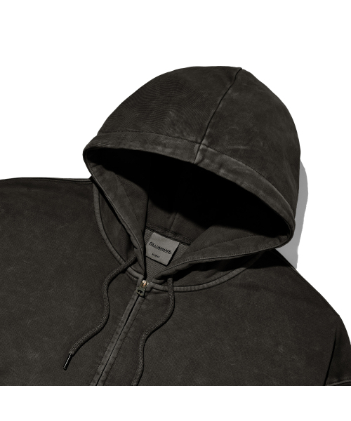 F.ILLUMINATE（フィルミネイト）の「ツーウェイエッセンシャルフードジップアップ-チャコール（パーカー・レディース・その他・SMALL/MEDIUM/LARGE/X-LARGE）」の8枚目の写真