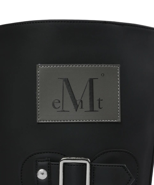 MUCENT(ムセント)の「【日本未発売/WEB限定】MUCENT(ムセント)/リングベルト レインシューズ レインブーツ/PHILO RIVET POINT SIDE LEATHER PATCH TALL RAIN SNOW BOOTS(レインシューズ・レディース・ブラック・25.0cm/23.0cm)」の7枚目の写真