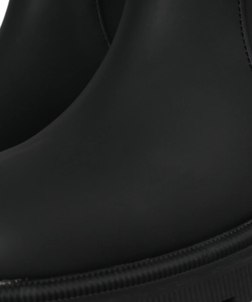 MUCENT(ムセント)の「【日本未発売/WEB限定】MUCENT(ムセント)/リングベルト レインシューズ レインブーツ/PHILO RIVET POINT SIDE LEATHER PATCH TALL RAIN SNOW BOOTS(レインシューズ・レディース・ブラック・25.0cm/23.0cm)」の8枚目の写真