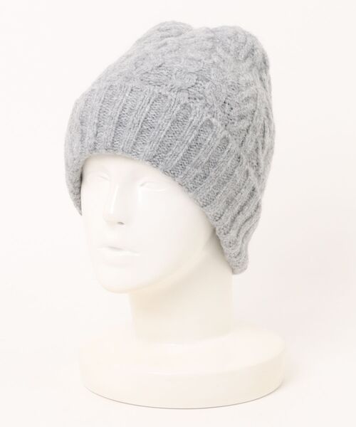and it_(アンドイット)の「裏ボアニットキャップ(ニットキャップ/ビーニー・レディース・アイボリー/ブラック/グレー/レッド・FREE)」の1枚目の写真