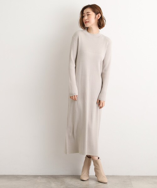 grove(グローブ)の「【2点SET/体型カバー】一枚で決まる、ペプラムベスト×ニットワンピース(ワンピース・レディース・ライトブルー/スミクロ/ライトグレー・01/02/03/04/05)」の8枚目の写真