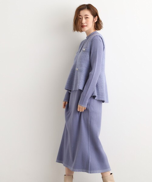 grove(グローブ)の「【2点SET/体型カバー】一枚で決まる、ペプラムベスト×ニットワンピース(ワンピース・レディース・ライトブルー/スミクロ/ライトグレー・01/02/03/04/05)」の17枚目の写真