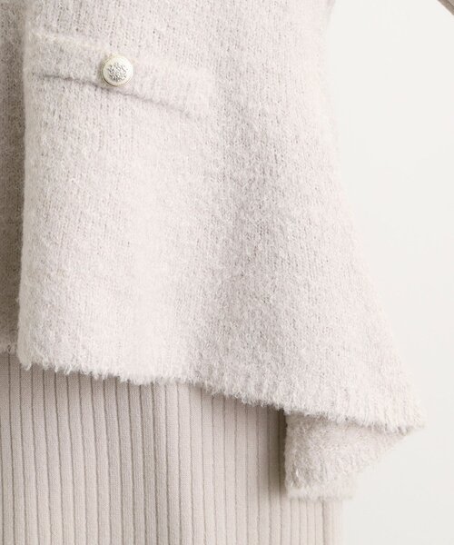 2点SET/体型カバー】一枚で決まる、ペプラムベスト×ニットワンピース