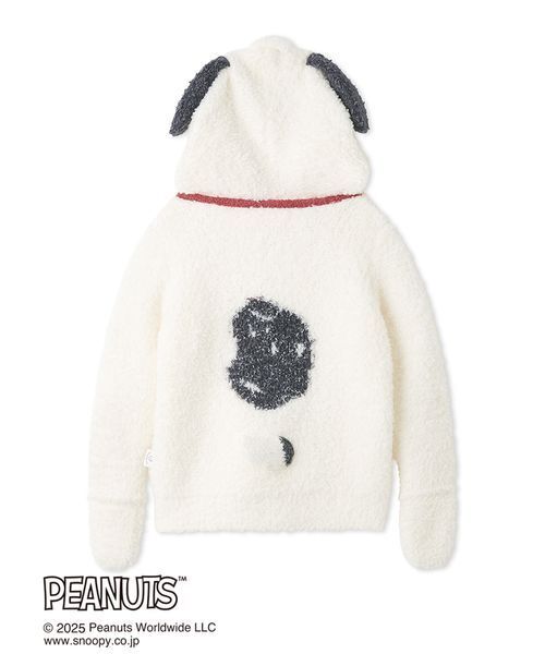スヌーピー刺繍フード付きルームウェア ジェラートピケ フリース