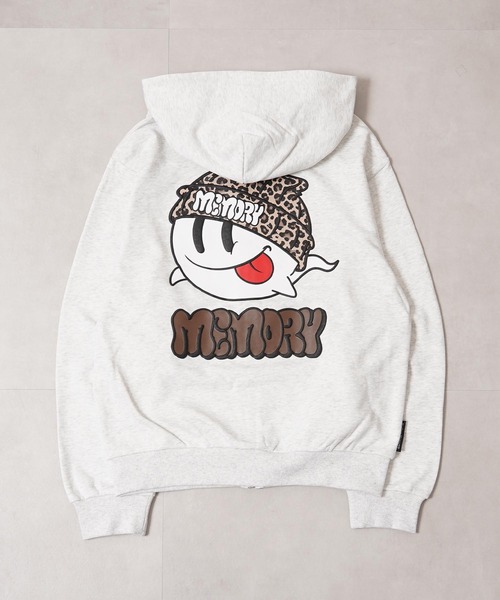 MEMORY】レオパード オバケ ZIPパーカー / Leopard Ghost ZIP Hoodie