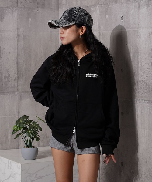 #MEMORY(メモリー)の「【MEMORY】レオパード オバケ ZIPパーカー / Leopard Ghost ZIP Hoodie(パーカー・メンズ・チャコールグレー/ホワイト系/ブラック・S/M/L)」の16枚目の写真