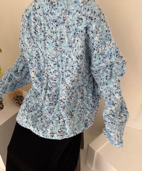 lanan select(ラナンセレクト)の「カラフル毛糸ボリュームニットセーター(ニット/セーター・レディース・ブルー/ベビーピンク/イエロー・FREE)」の17枚目の写真